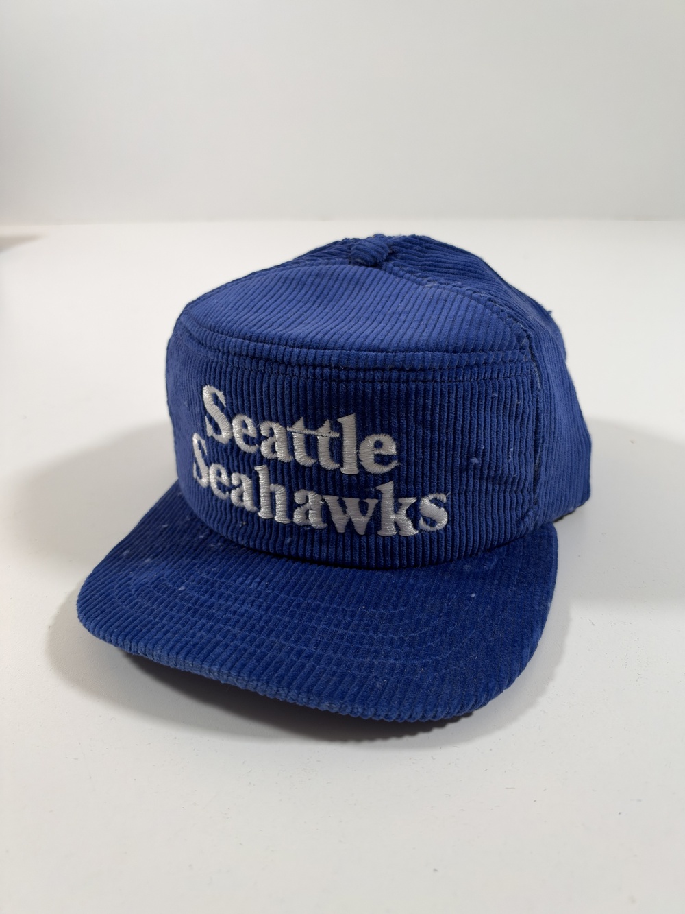 Vintage Seattle Seahawks Corduroy Hat Cap Snap Back Mens One Size NFL New Era